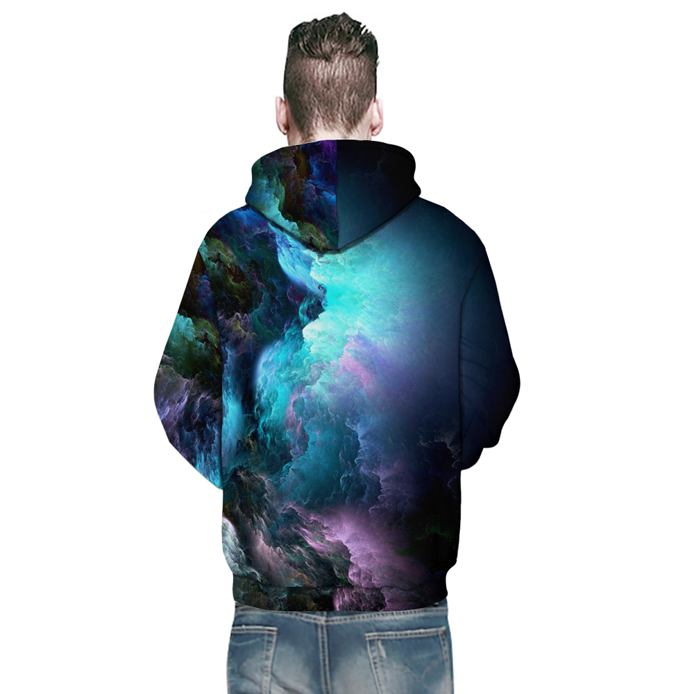 2018 New Fashion 3D Digital Printing Long Fleece Sweatshirt - Multi ...