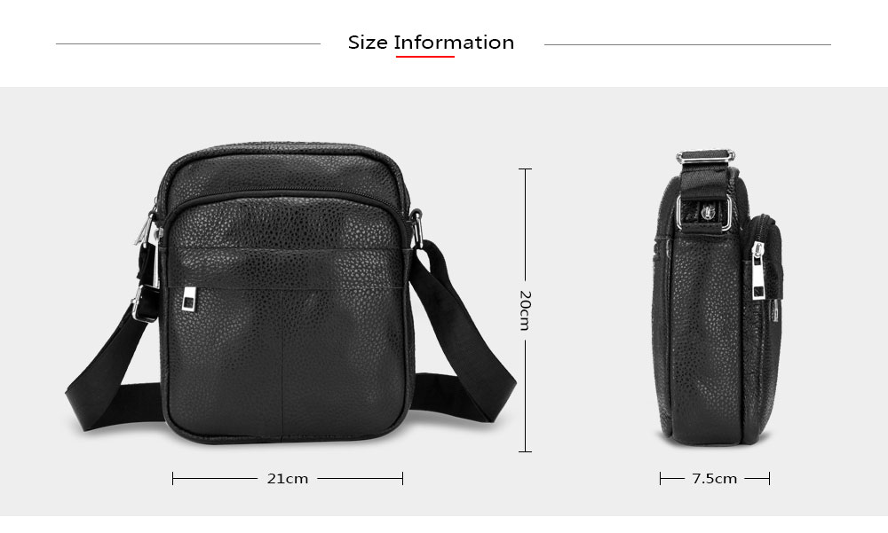 BULLCAPTAIN Durable Water-resistant Genuine Leather Shoulder Bag for ...